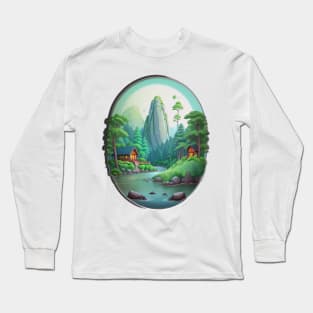 dream house in mountains Long Sleeve T-Shirt